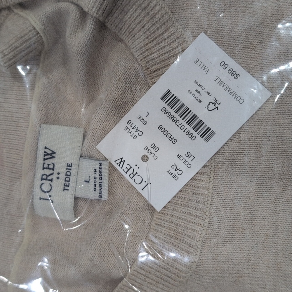 J. Crew Factory Sequin Lobster Teddie Sweater CA416 NWT - Picture 10 of 10